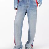 rb Miramar Sport Stripe Track Pants Coney Blue Red Stripe