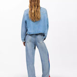 rb Miramar Sport Stripe Track Pants Coney Blue Red Stripe