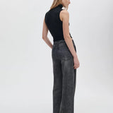 rb Miramar Wide-Leg Track Pant Washed Black