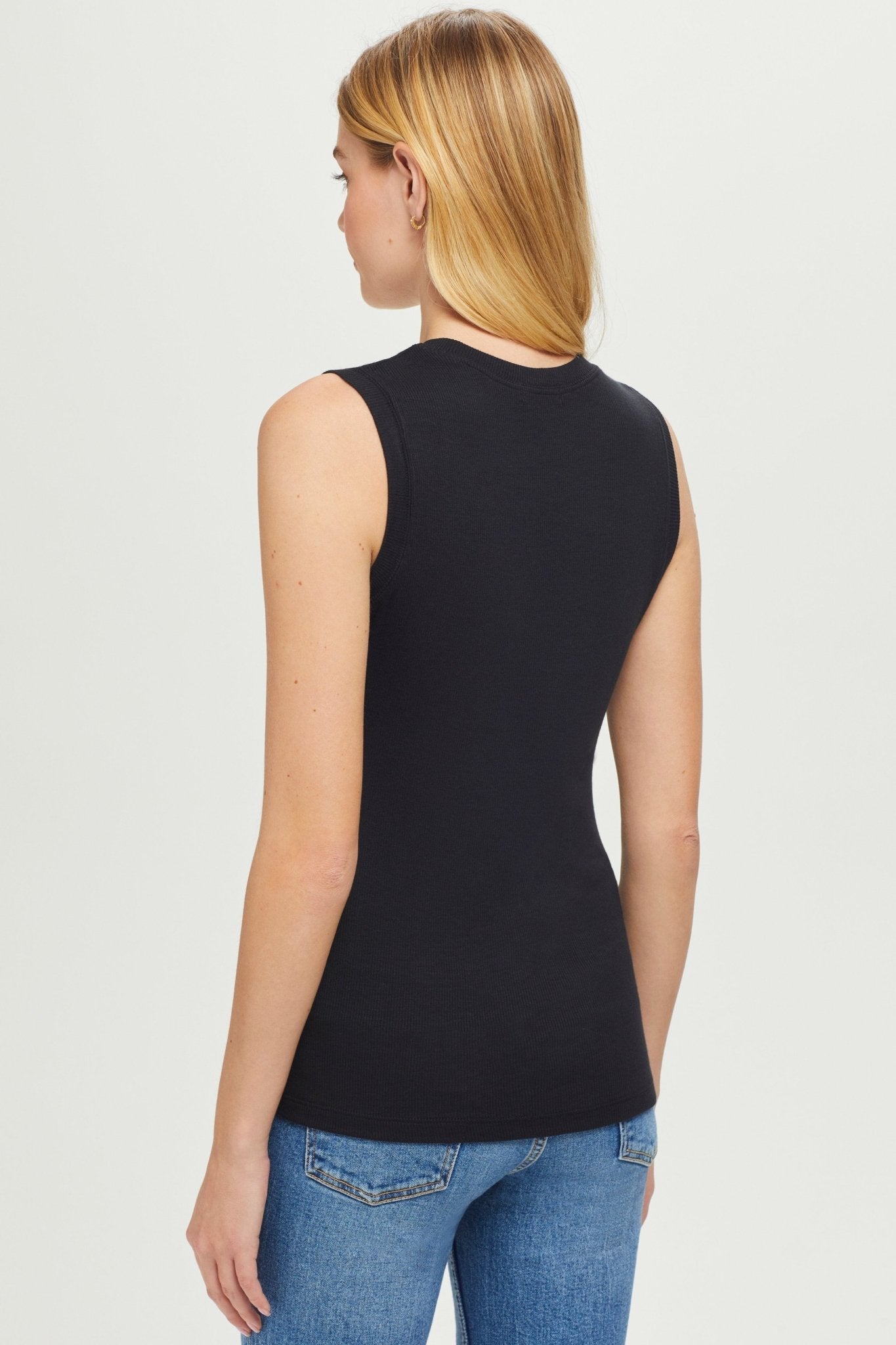 Goldie Lewinter Rib Sleeveless Shell White