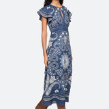 EMELINA PRINT MIDI DRESS (D1)