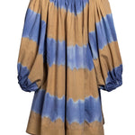 SHIRRED HALF PLACKET MINI DRESS