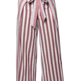 Two Panel Wrap Pant Claret Combo Stripe