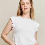 The Peak Shoulder Tee True White