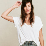The V-Neck Tee True White