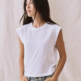 The Peak Shoulder Tee True White