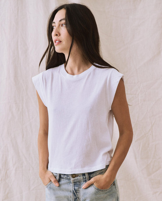 The Peak Shoulder Tee True White