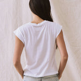 The Peak Shoulder Tee True White