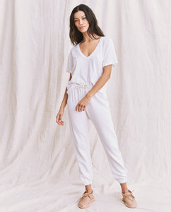 The V-Neck Tee True White