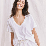The V-Neck Tee True White