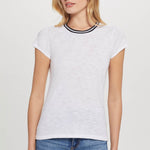 Goldie Lewinter S/S Tipped Ringer Tee Black - front