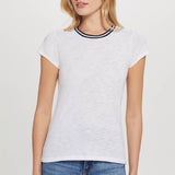 Goldie Lewinter S/S Tipped Ringer Tee Black - front