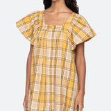 Copeland Mini Dress Yellow Plaid