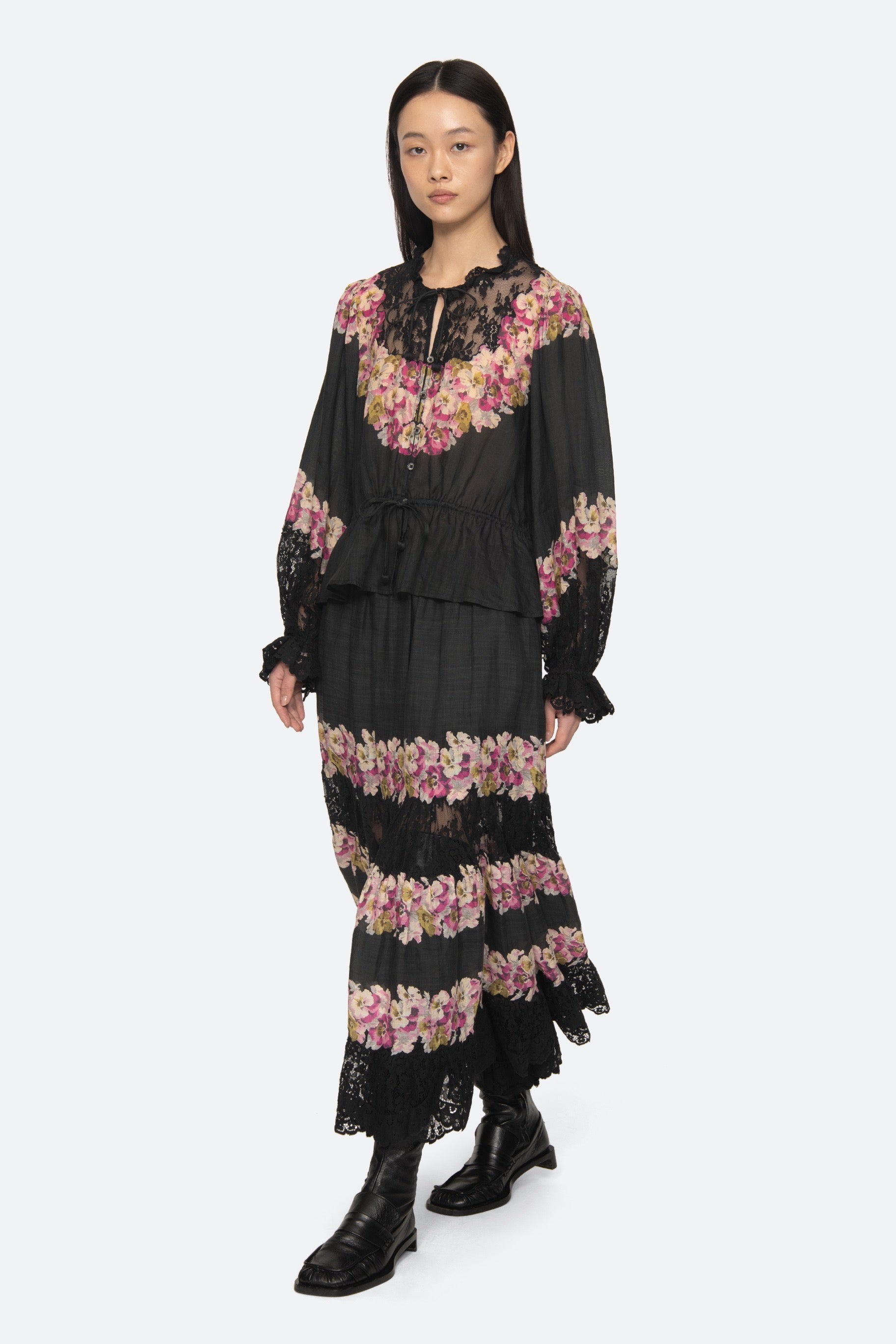 PERSEPHONE PRINT L/SLV TOP (D2)