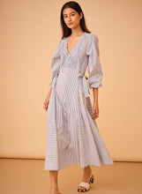 Vera Dress Embellished Croquet Stripe