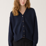 Vivian Organic Cotton Cardigan Navy