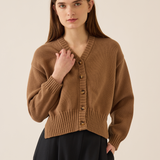 Vivian Organic Cotton Cardigan Toffee