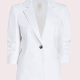 Khloe White Denim Blazer