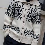 Merino Fair Isle Jacket Ivory Combo